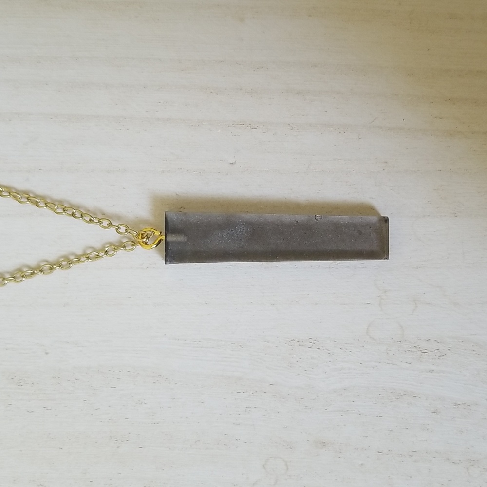 Black and Gold Faux Crystal Necklace